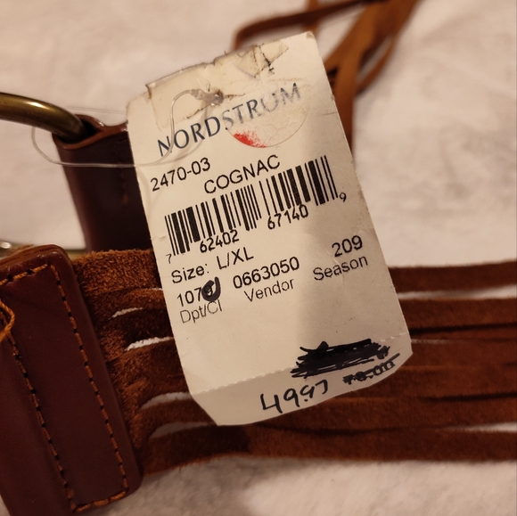 NWT! NORDSTROM COGNAC BELT Sz L/XL - Picture 7 of 13